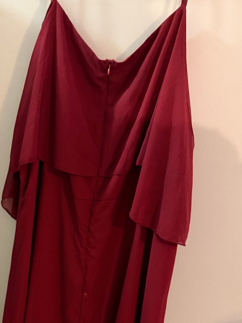 NWOT, 4XL/20 SHEIN Curve, Women's Burgundy Off-Shoulder Maxi Dress - Picture 7 of 13